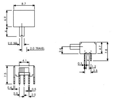 拔動開關 SS/SK-22D07圖片,拔動開關 SS/SK-22D07圖片大全,深圳市福田區(qū)賽格電子市場誠意嘉暉電子經(jīng)營部-